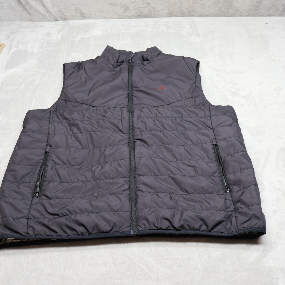 Ascend Vest Mens XL Black Thermal Insulated Full Zip Quilted Puffer Outdoor